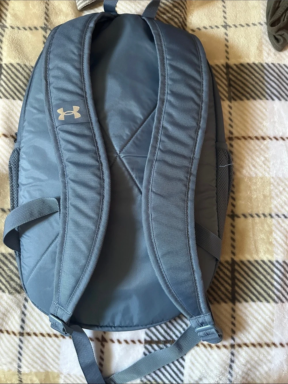 Under Armour Navy Blue Kids Backpack with Mesh Side Pockets